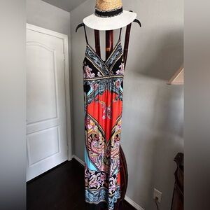 Vibrant Multicolor Maxi Dress